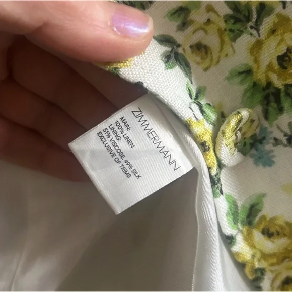 Zimmermann Floral Tailored Blazer AU 1 (US 4) Structured Spring Jacket - Picture 9 of 11